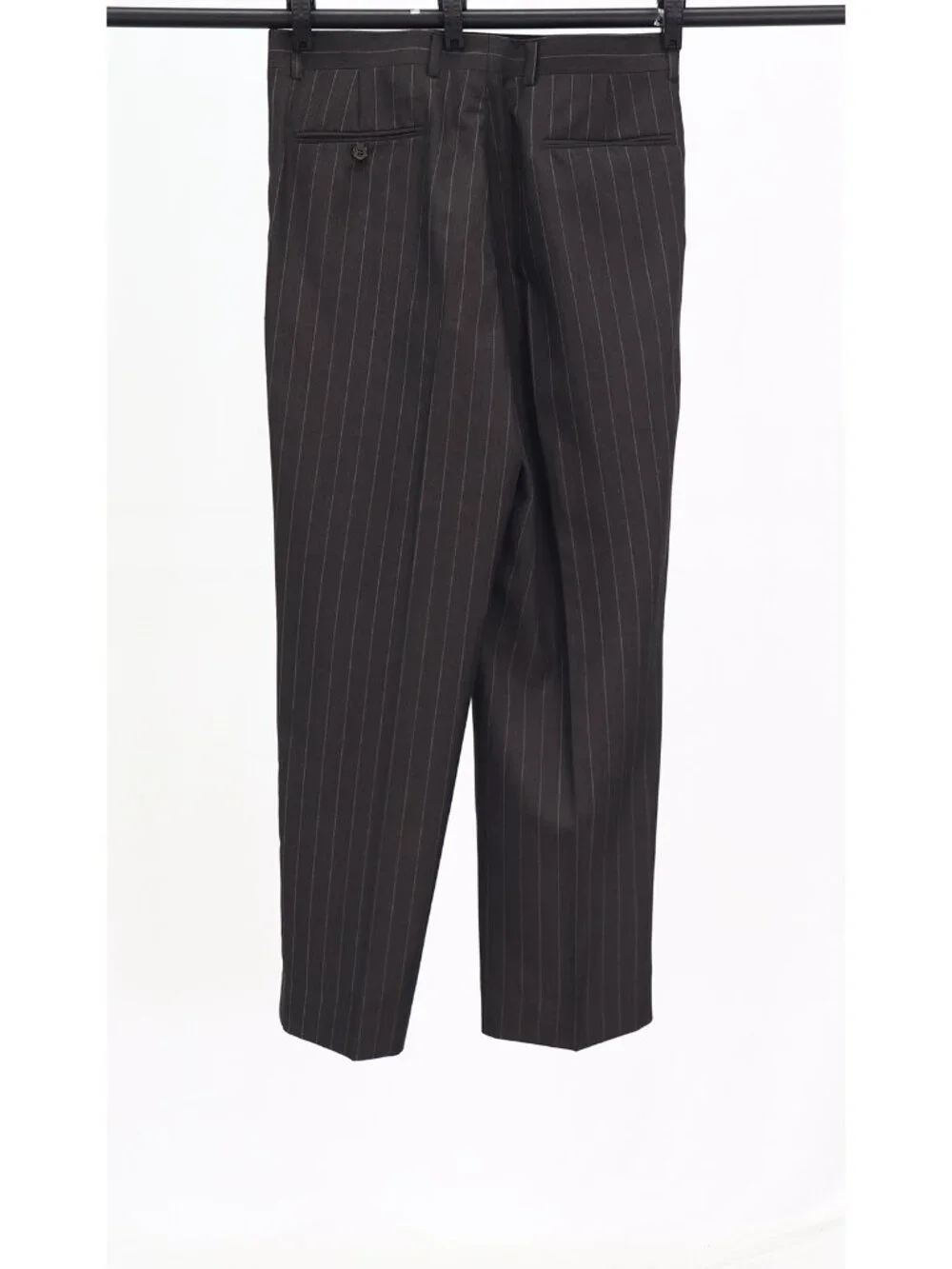 Tom Tailor 38S 32x30 Brown Full Suit Double-Breasted Stripe R963